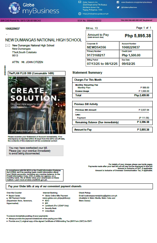 Minol USA business utility bill 